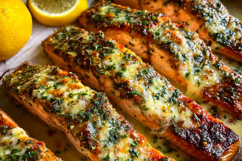 Fresh ingredients for Herb Crusted Baked Salmon