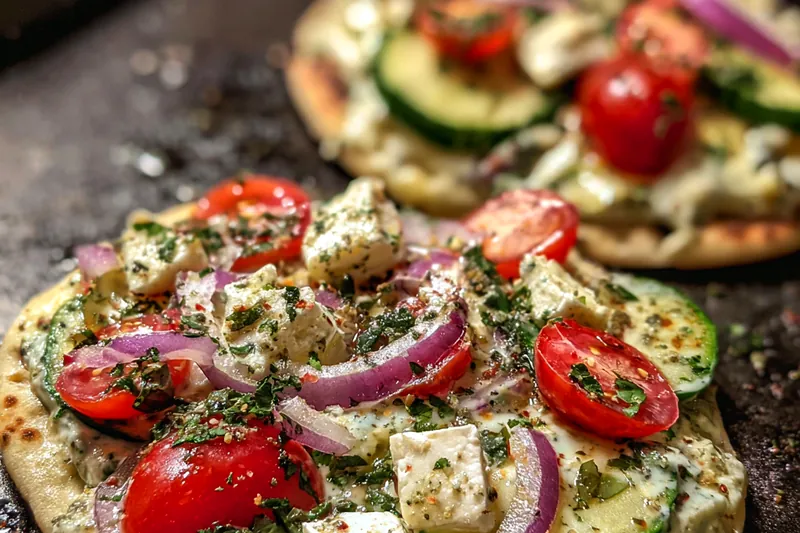 Fresh ingredients for Herb Topped Flatbread Delight