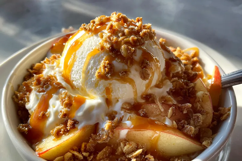 Fresh ingredients for High Protein Apple Crumble