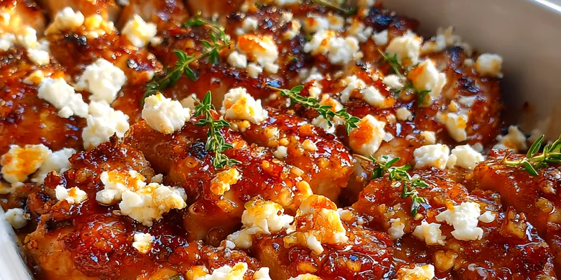 Honey Glazed Feta Chicken