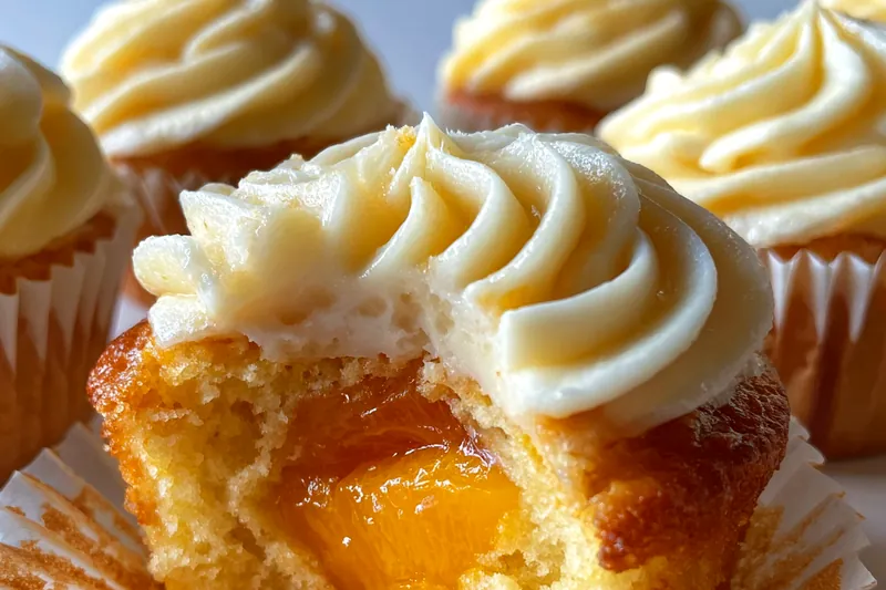Cooking process for Honey Peach Cream Cupcakes