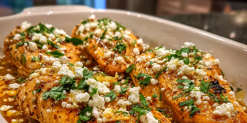 A colorful plate of Sweet and Savory Chicken Delight garnished with sesame seeds and green onions, served alongside steamed rice.