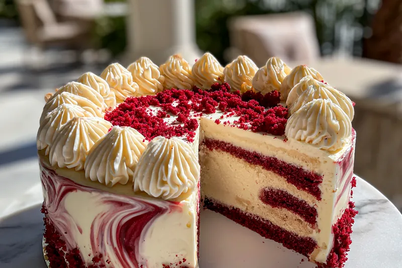 Cooking process for Irresistible Velvet Cheesecake