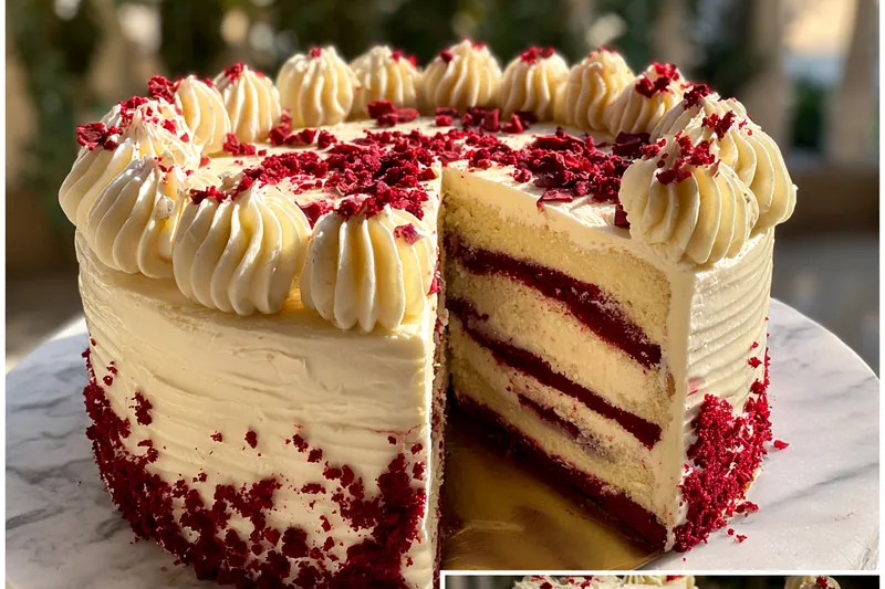 Fresh ingredients for Irresistible Velvet Cheesecake