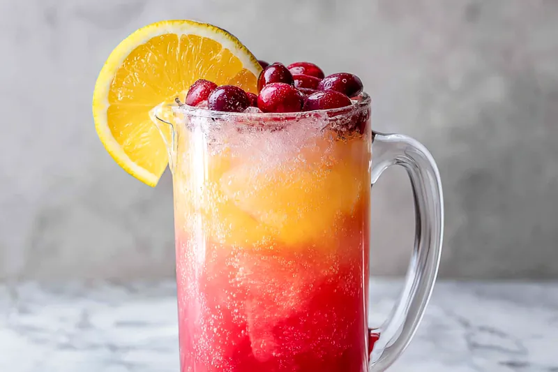 Colorful ingredients for layered punch