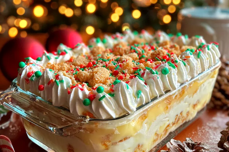 Cooking process for Layered Holiday Cookie Delight