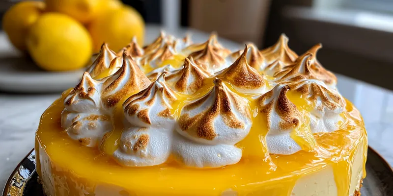 Luscious Lemon Meringue Cheesecake
