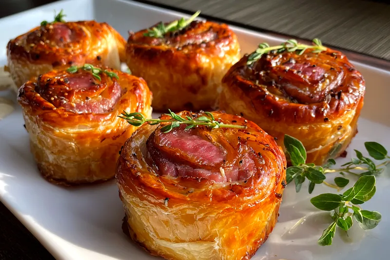 Fresh ingredients for Mini Beef Wellington Bites