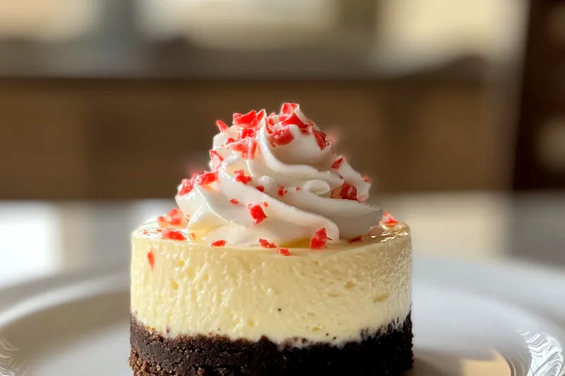 The preparation process of making no-bake cheesecakes, with a focus on mixing and folding ingredients.