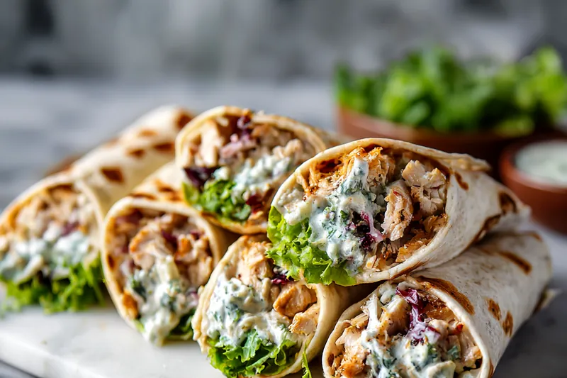 Cooking ooey-gooey chicken wraps in a skillet