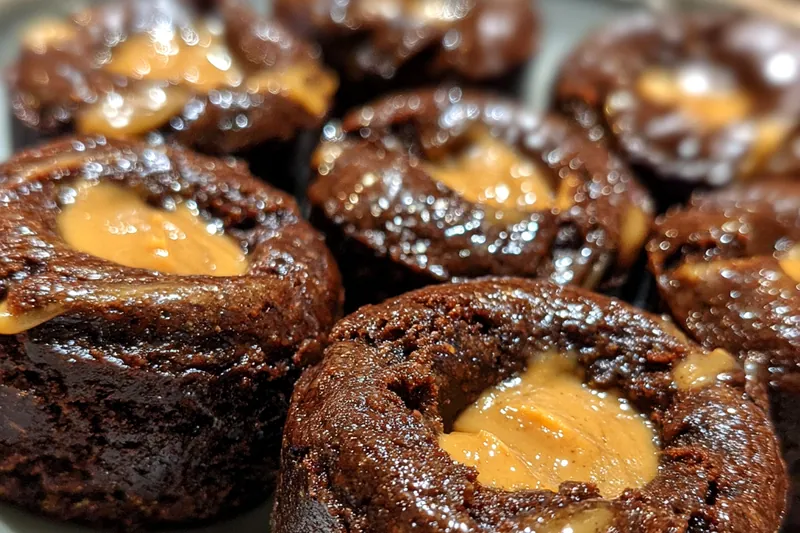Cooking process for Peanut Butter Brownie Cookies