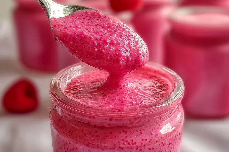 Fresh ingredients for Raspberry Chia Seed Pudding