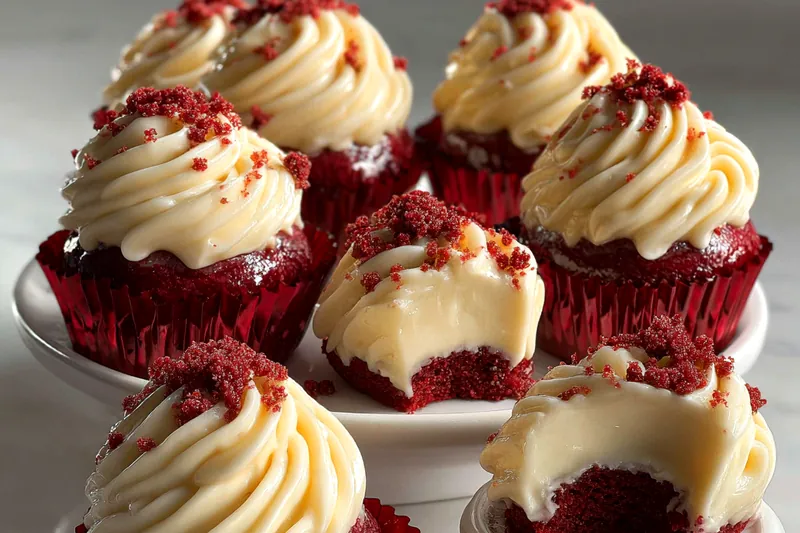 Fresh ingredients for Red Velvet Cream Cupcakes