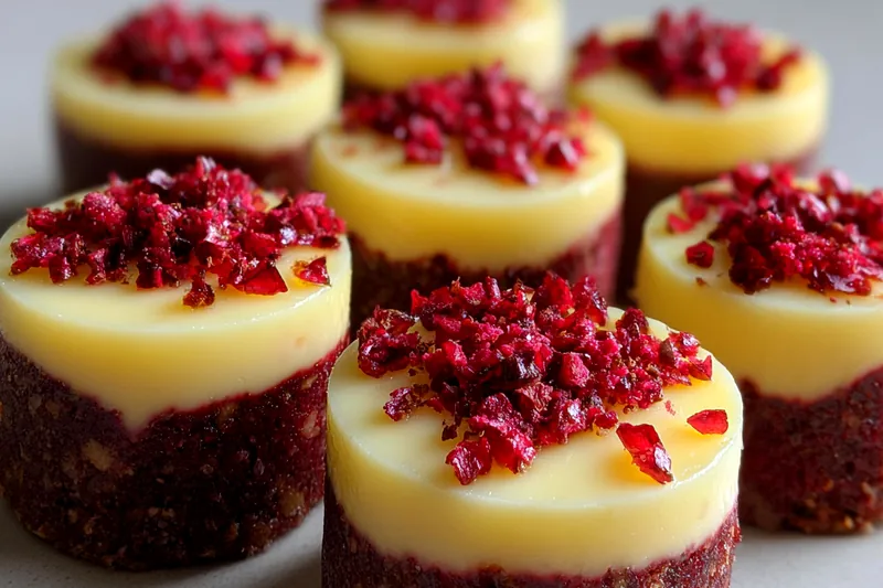 Fresh ingredients for Red Velvet Mini Cheesecakes