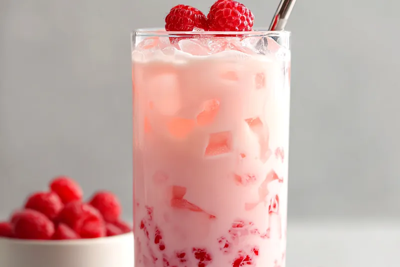 Cooking process for Refreshing Raspberry Iced Latte