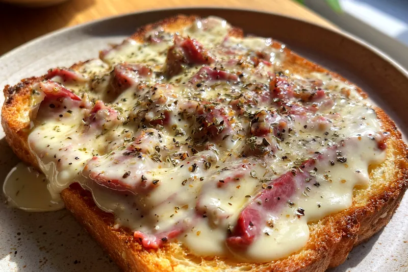 Cooking process for Rich Creamy Beef Toast