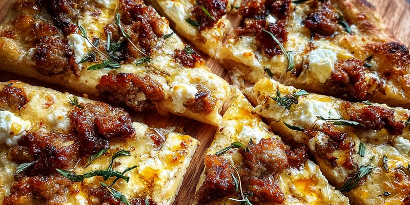 Sausage Honey Ricotta Pizza