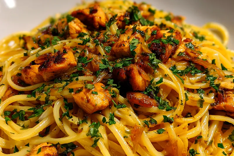 Fresh ingredients for Savory Chicken Pasta Delight