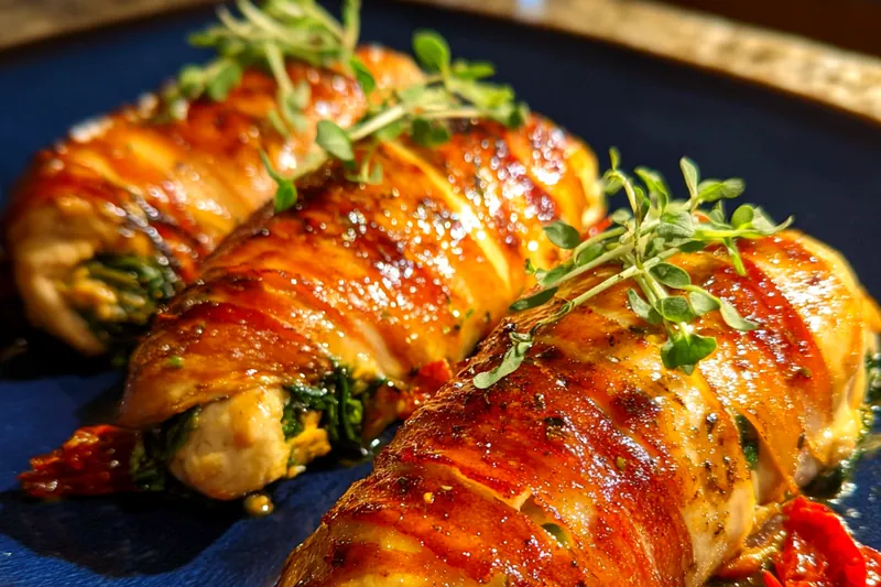 Cooking process for Savory Chicken Roll-Ups