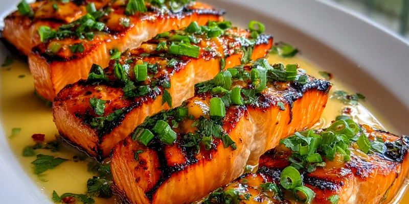 Delicious Savory Grilled Salmon Delight served on a plate