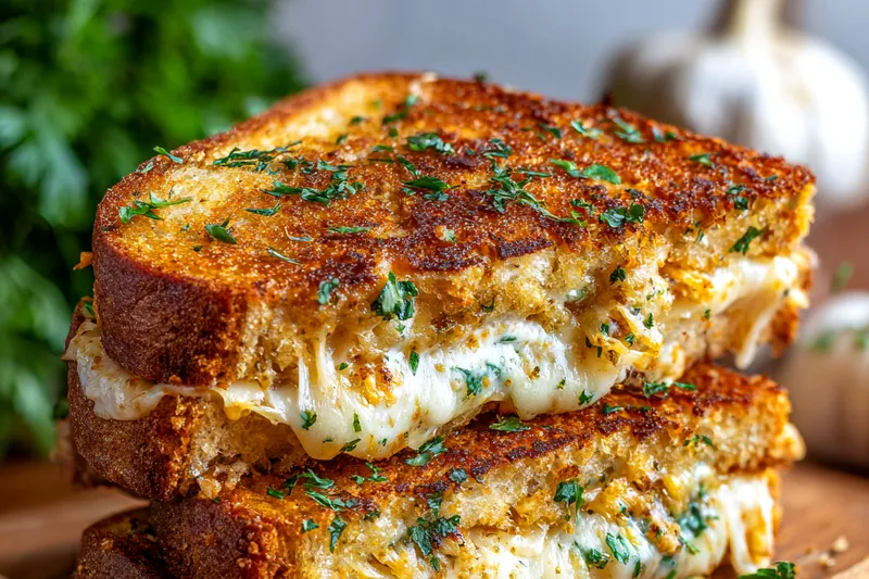 Cooking process for Savory Herb Grilled Cheese