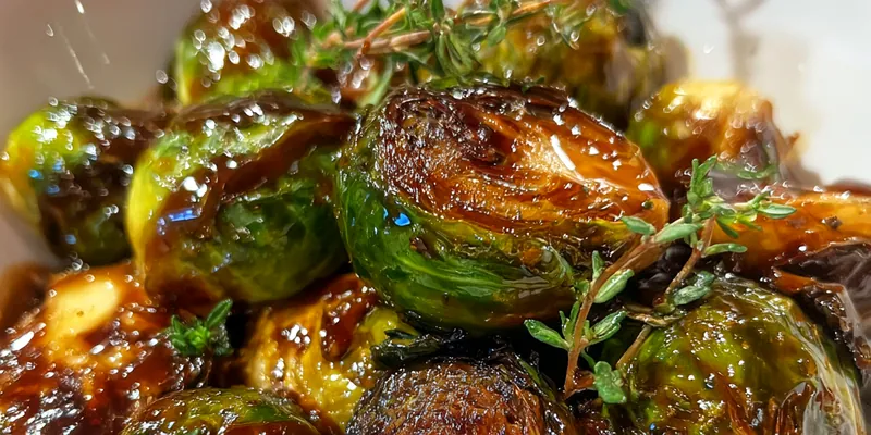 Savory Honey Balsamic Brussels Sprouts