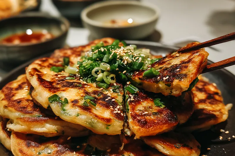 Cooking process for Savory Korean Pancake Delight