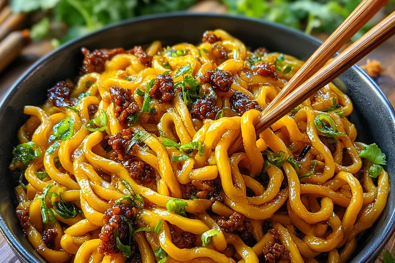 Cooking process for Savory Noodle Bowl Delight