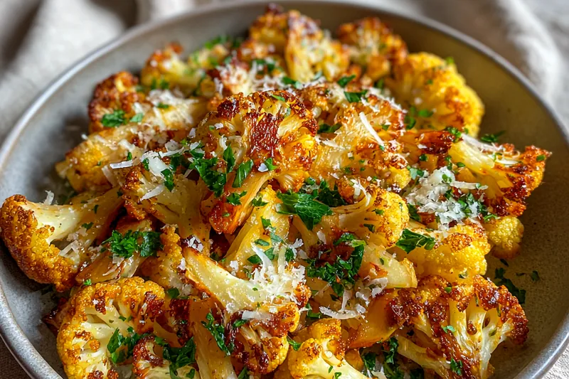 A colorful array of fresh cauliflower, eggs, and seasonings laid out for Savory Parmesan Cauliflower Bites preparation.