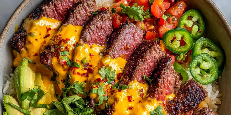 Savory Steak Queso Bowl