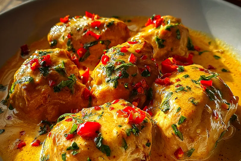 Fresh ingredients for Savory Thai Peanut Chicken