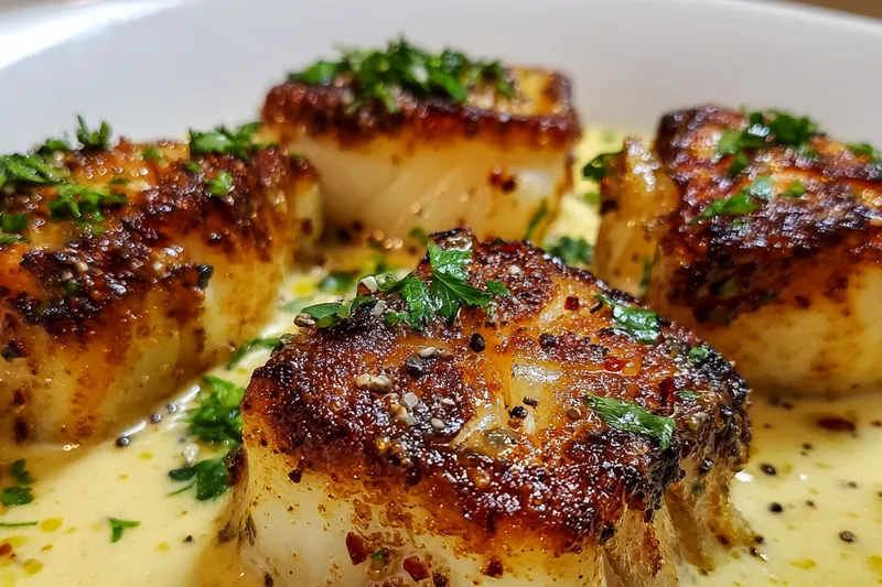 Fresh ingredients for Seared Cod in Cream Sauce