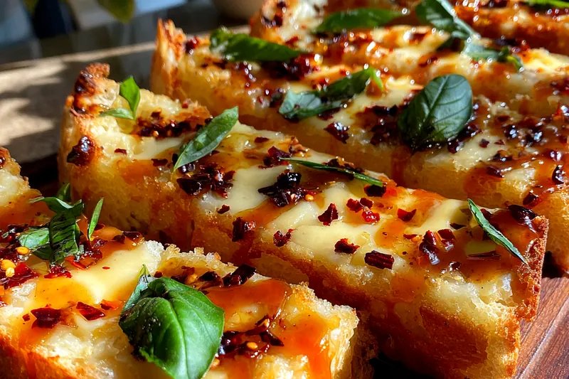 Fresh ingredients for Spicy Honey Cheese Toast
