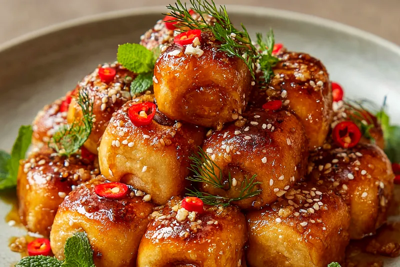 Fresh ingredients for Spicy Honey Feta Rolls