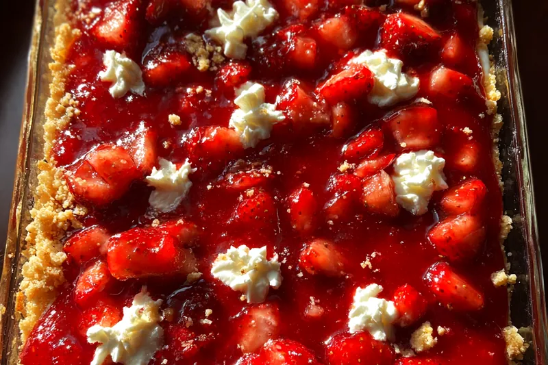 Cooking process for Strawberry Cheesecake Crumble