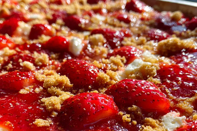 Fresh ingredients for Delicious Strawberry Cheesecake Delight