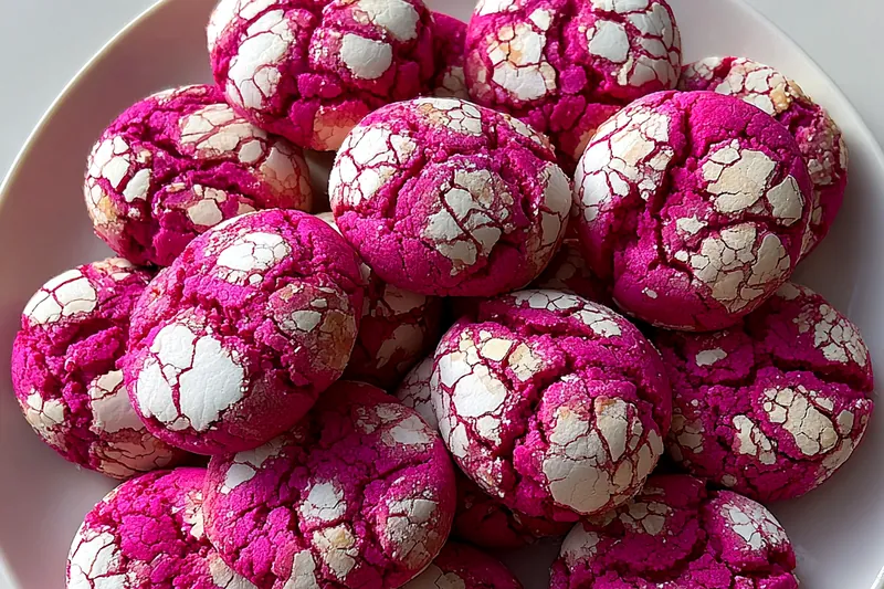 Fresh ingredients for Strawberry Crinkle Cookies