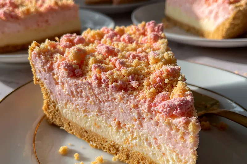 Cooking process for Strawberry Crumble Icebox Cake