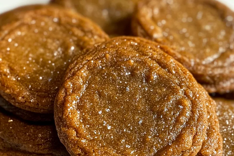 A collection of ingredients for Delicious Soft Molasses Cookies, including molasses, spices, and flour arranged aesthetically.