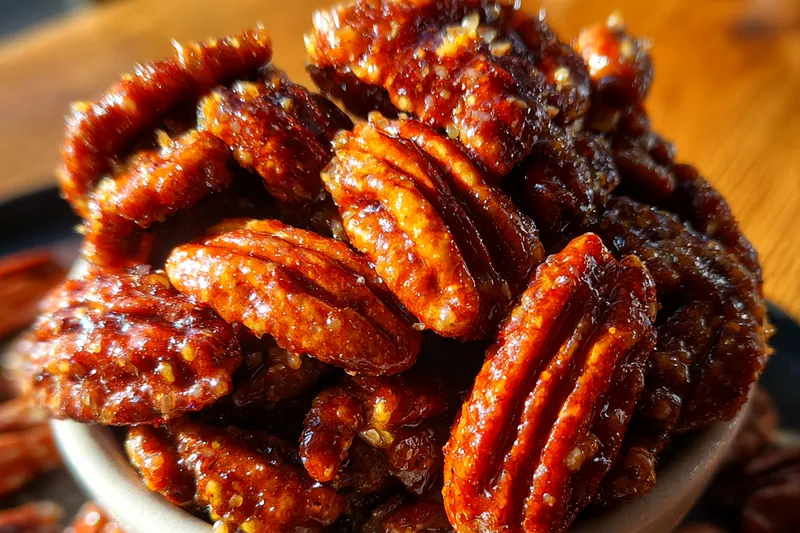 Cooking process for Sweet Spiced Pecans