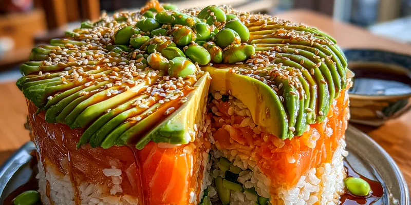 Ultimate Avocado Sushi Cake